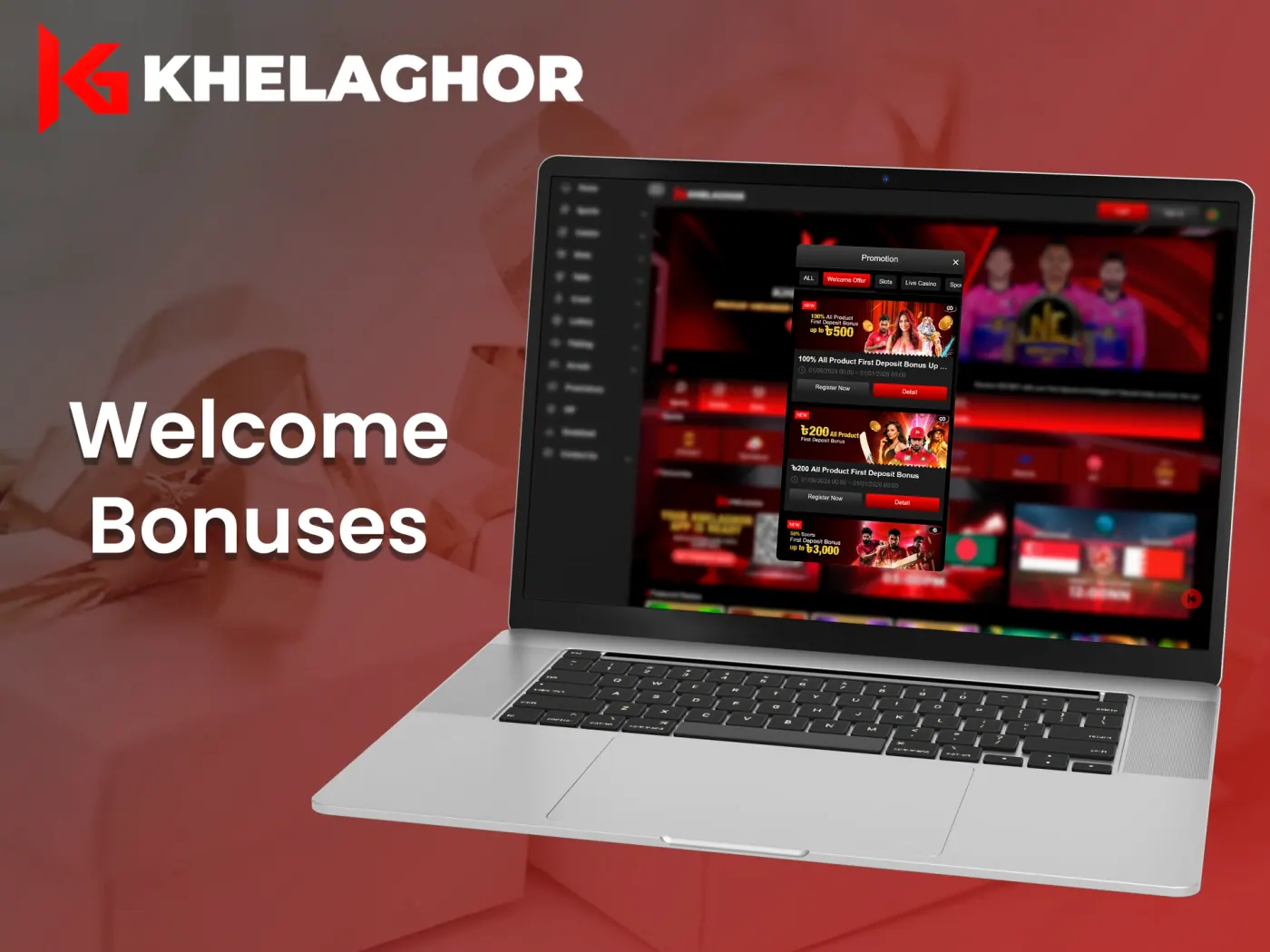 Khelaghor casino offers a variety of bonuses and promotions.