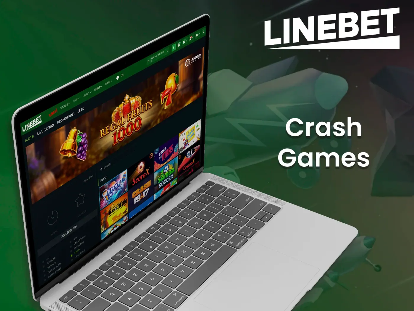 Linebet has a good selection of the crash games.