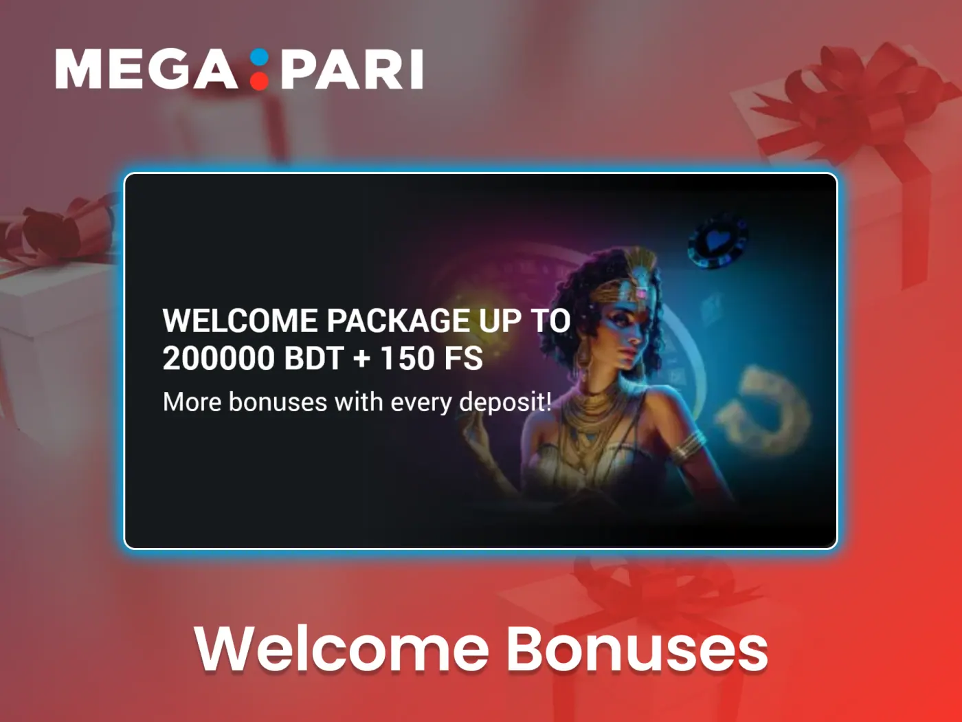 Megapari welcome bonus.