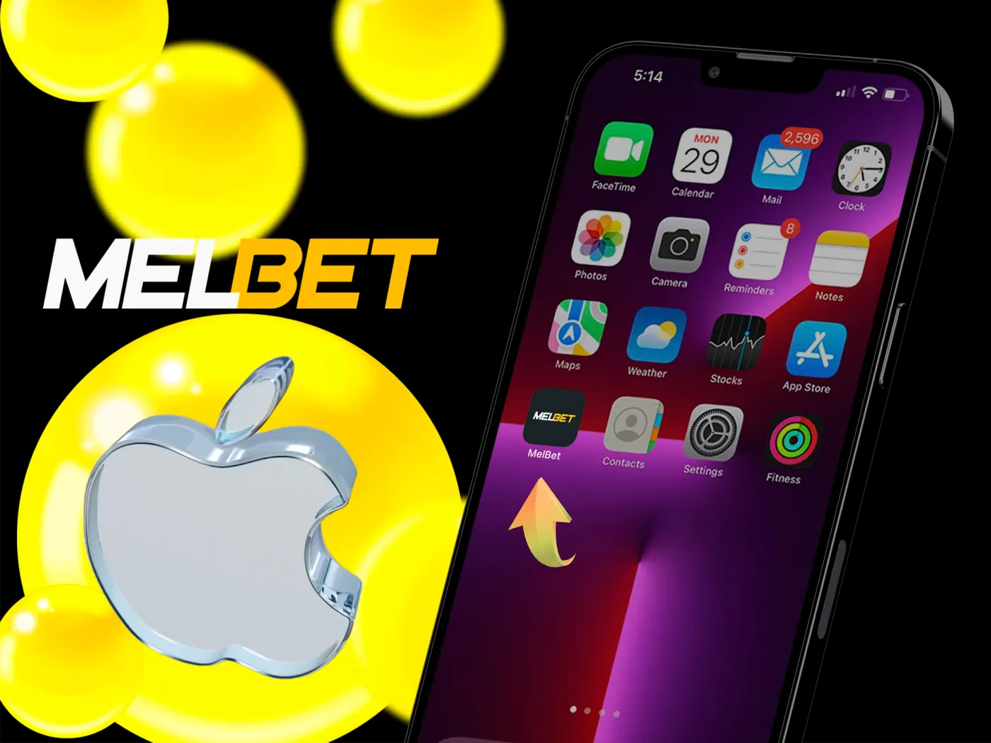 Wait for the Melbet app to finish downloading and installing.