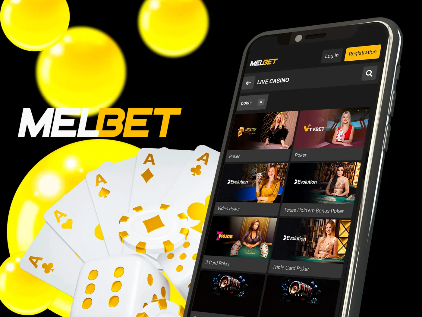 At Melbet, you can join many poker games.