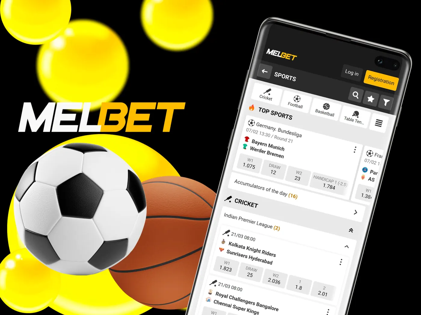 At Melbet sportsbook, players can bet on many types of sports.