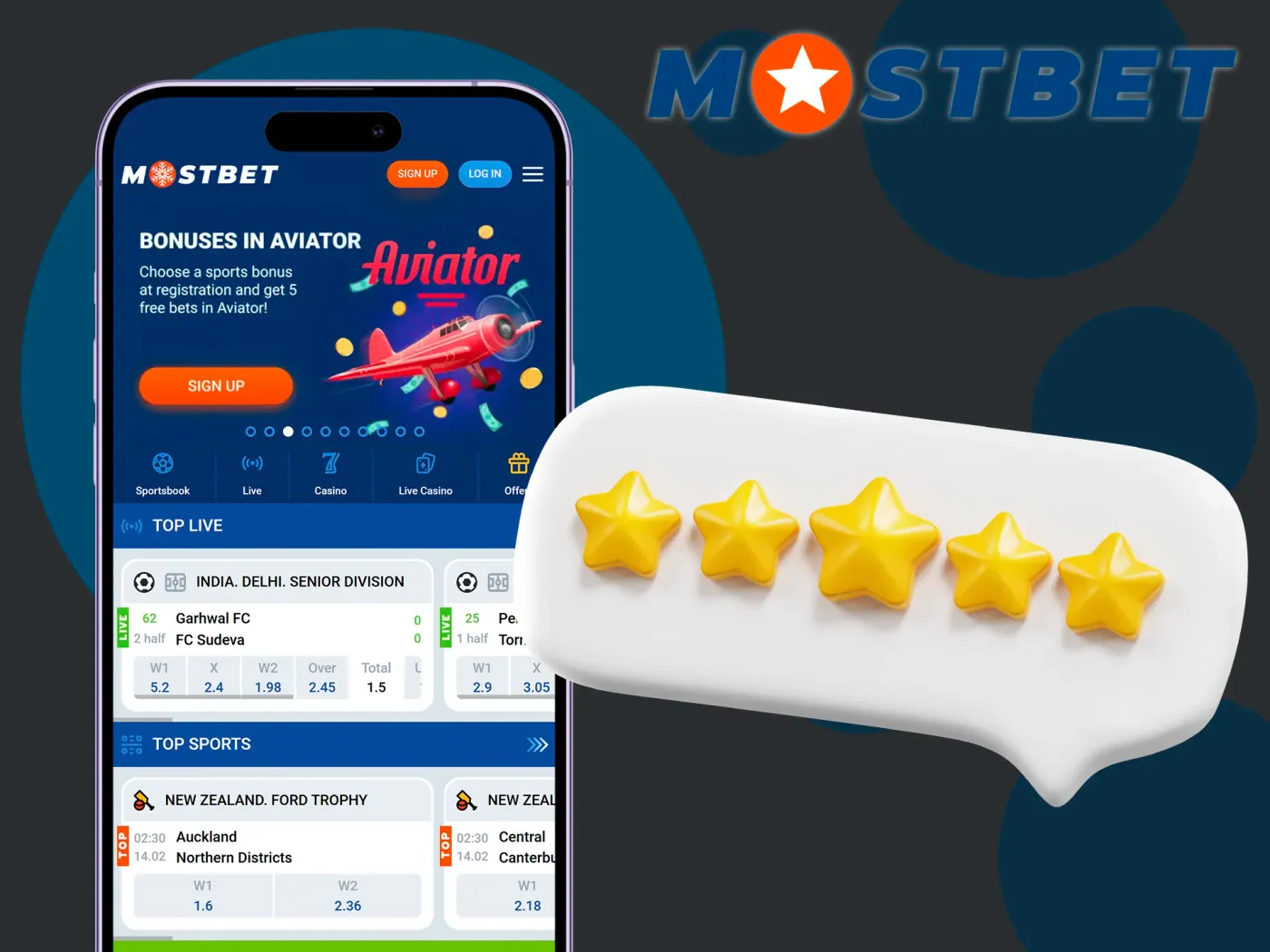 Mostbet app has many benefits for clients.