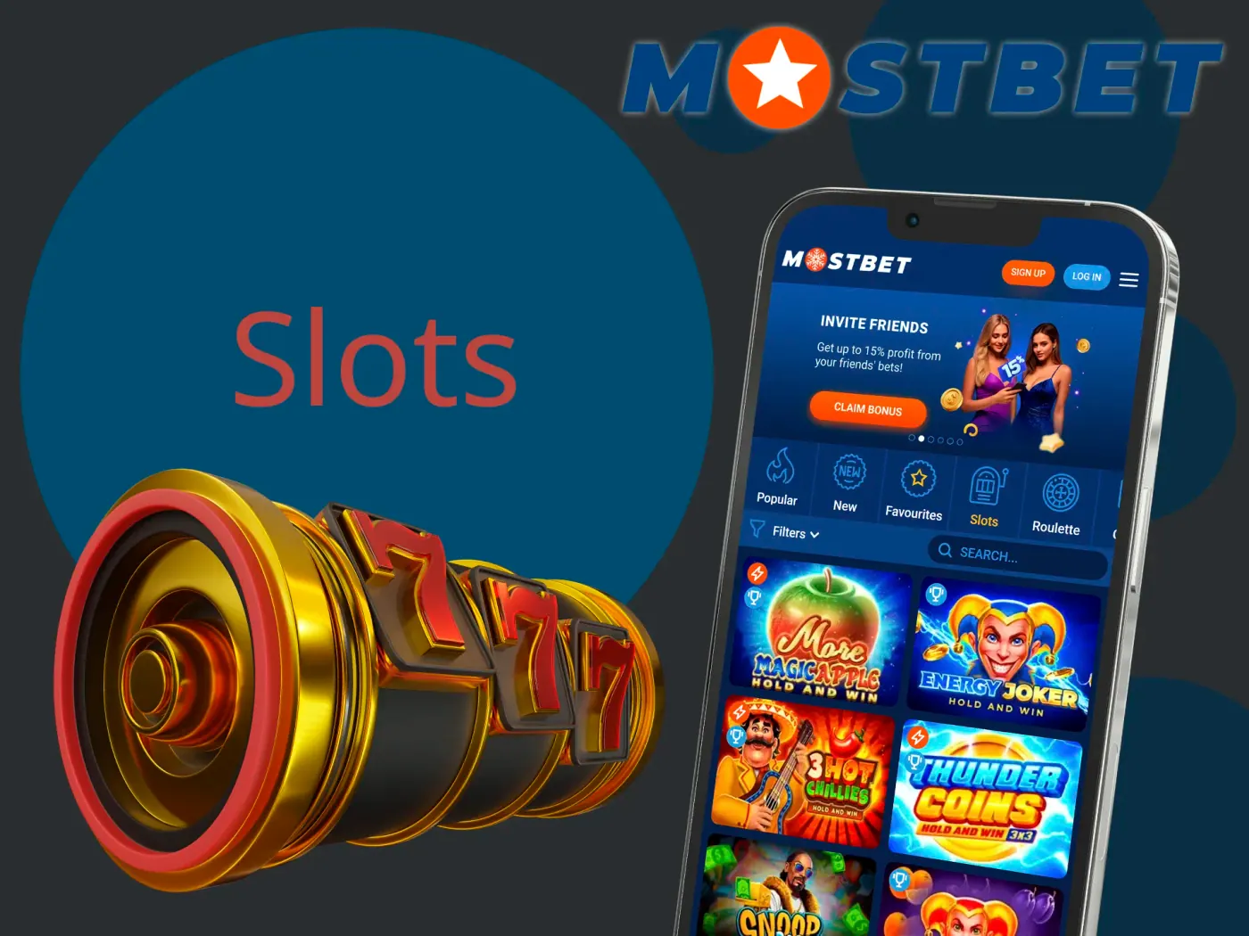 Mostbet has over 10000 slots with many features and genres.