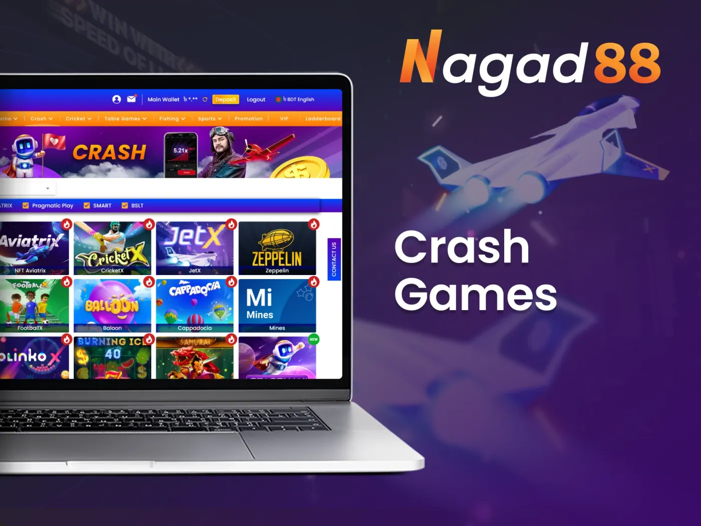 Nagad88’s crash game collection.