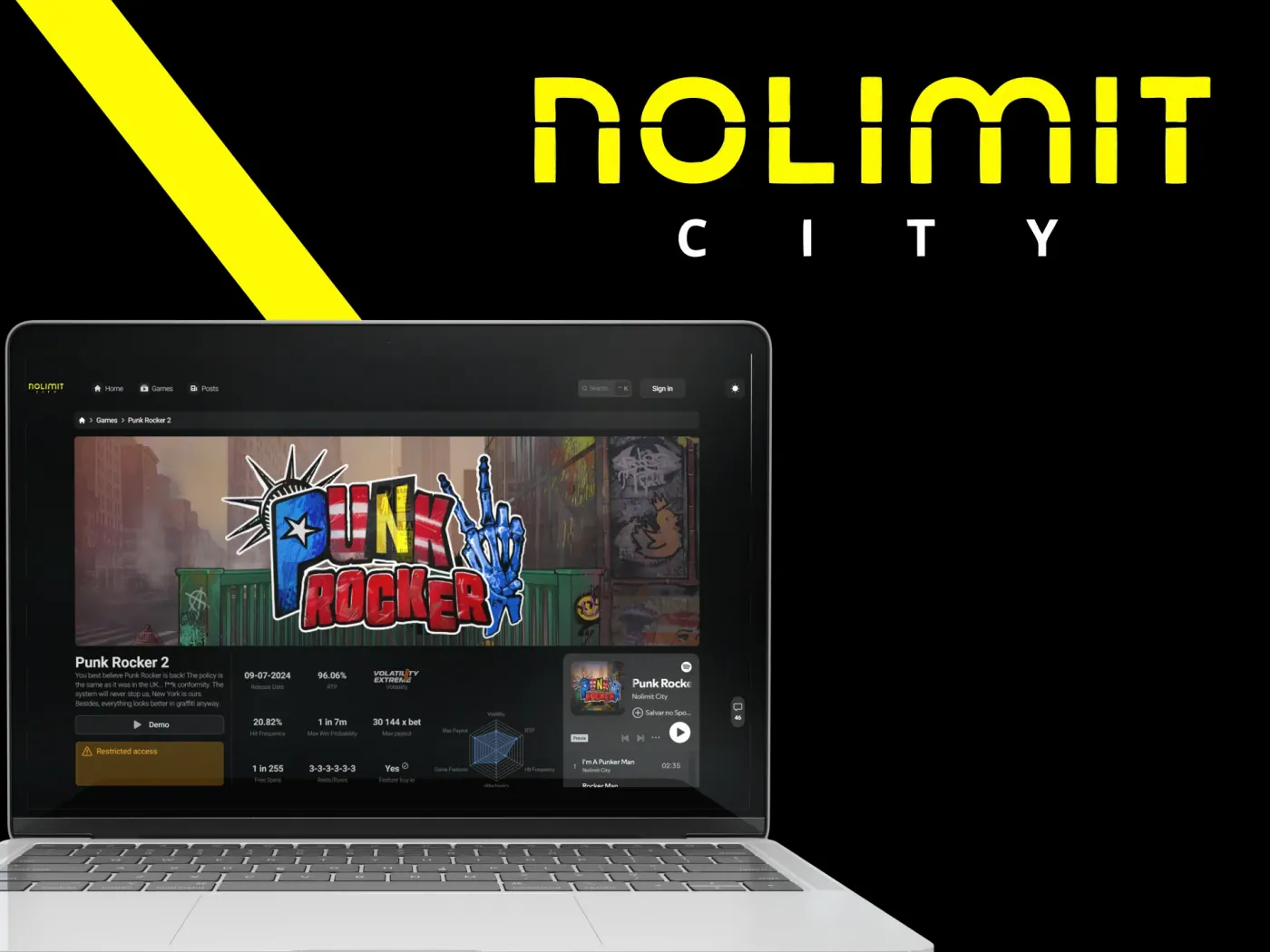 Explore the list of popular games from Nolimit City.