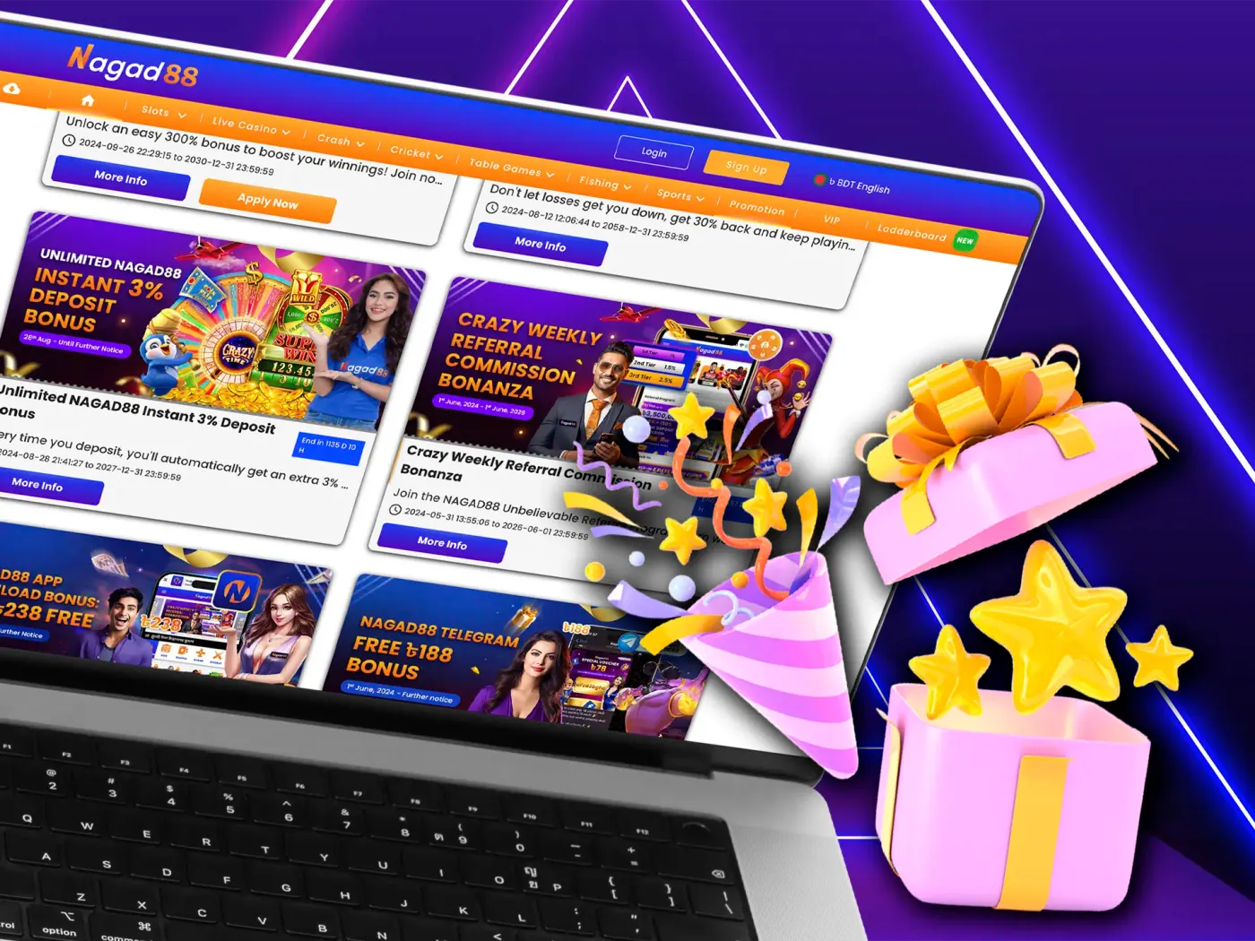 Deposit bonuses can also apply to later deposits.