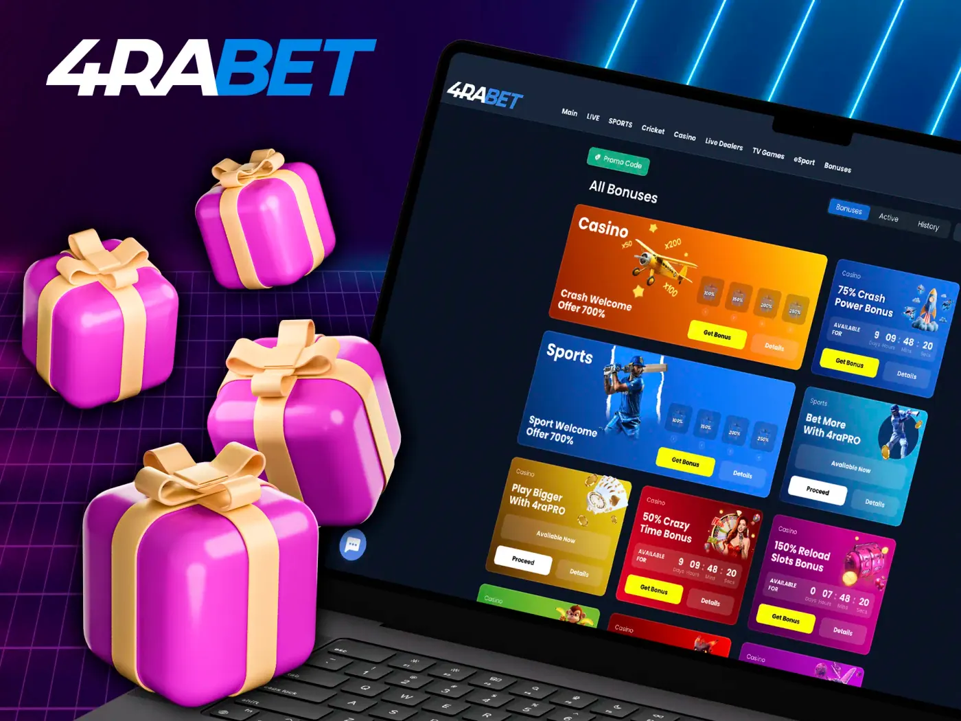 4Rabet welcome bonus.