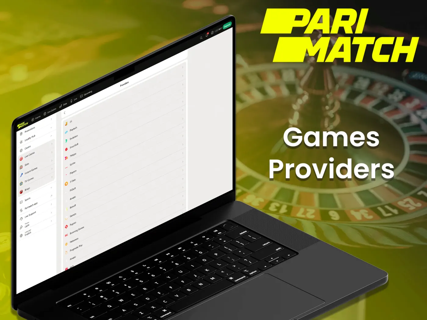 Here are some of the games providers available on Parimatch.