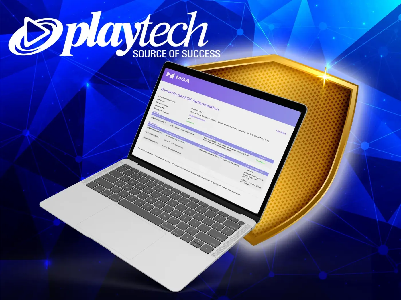 Playtech licence documents