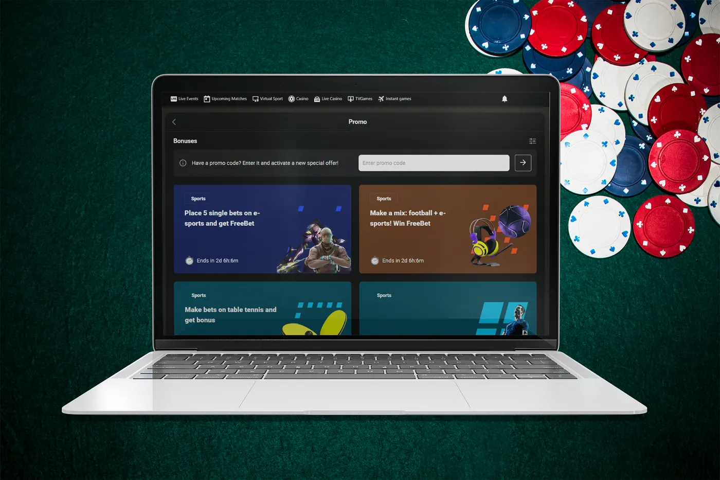 Pick the casino bonus to have additional advantages while playing.