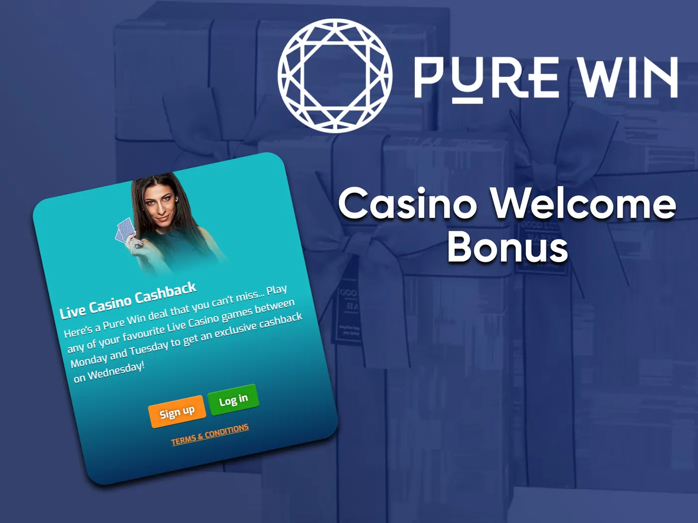 Pure Win app welcome bonus.