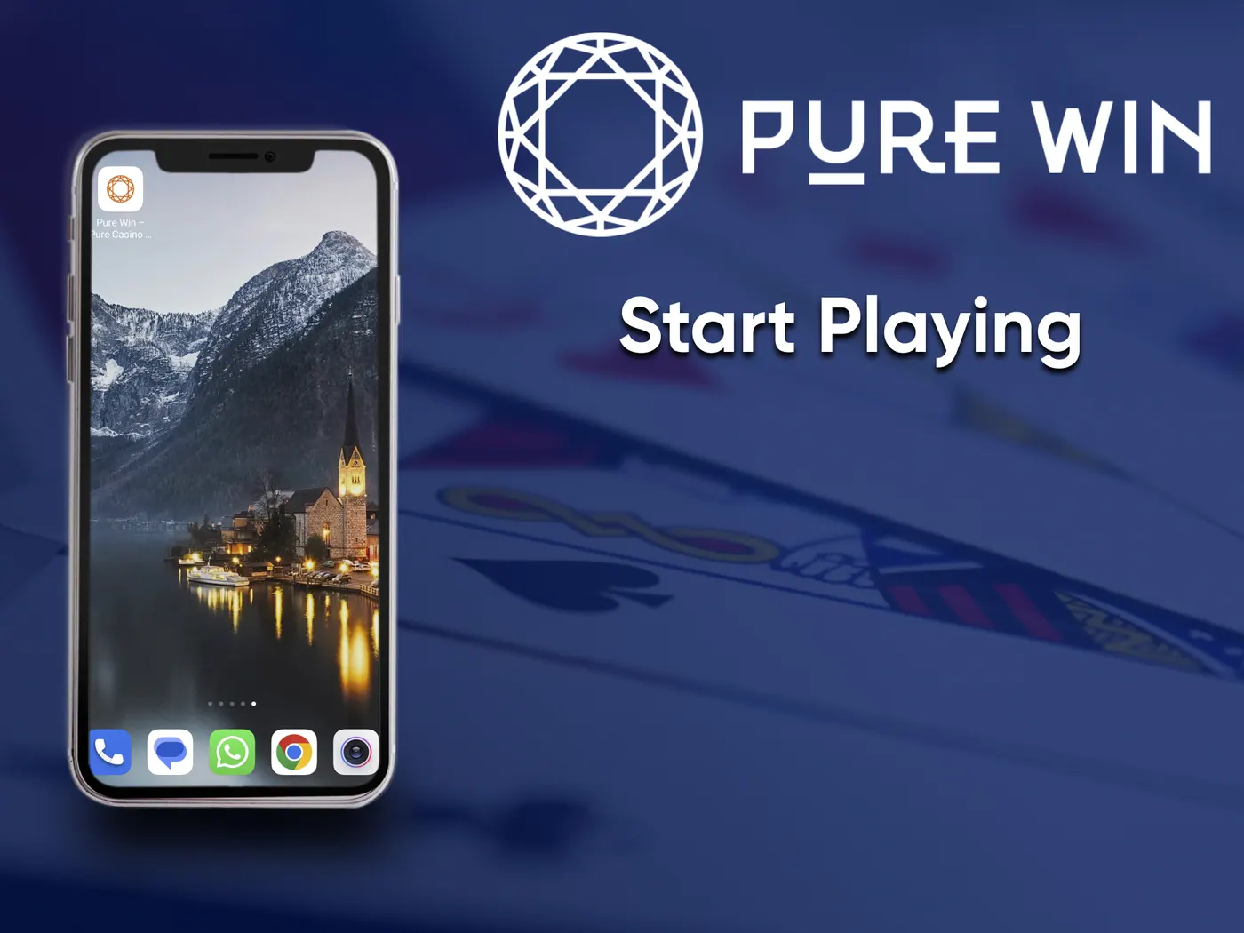 Pure Win app on the home screen.