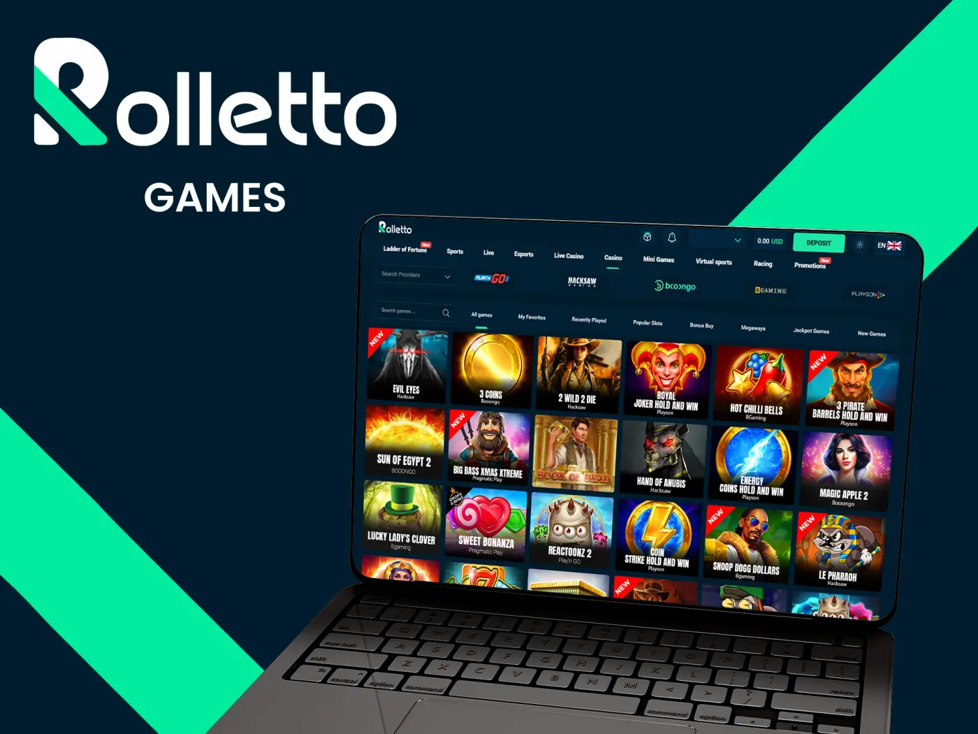 Rolletto casino games.