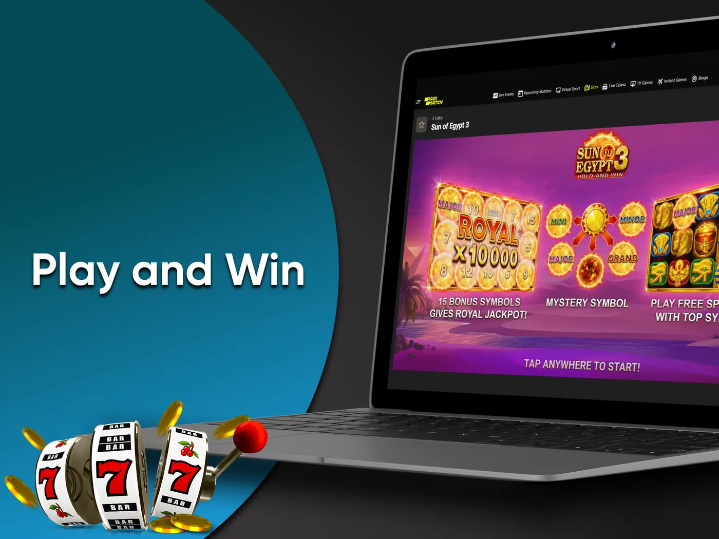 Choose your favorite slots online.