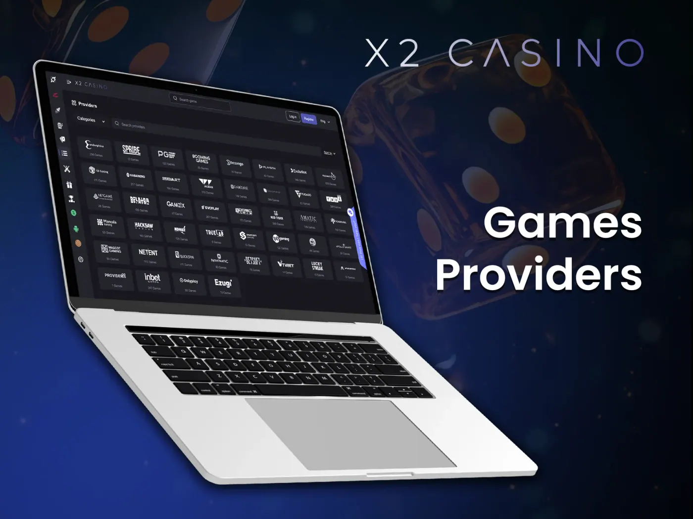 X2 Casino games providers.