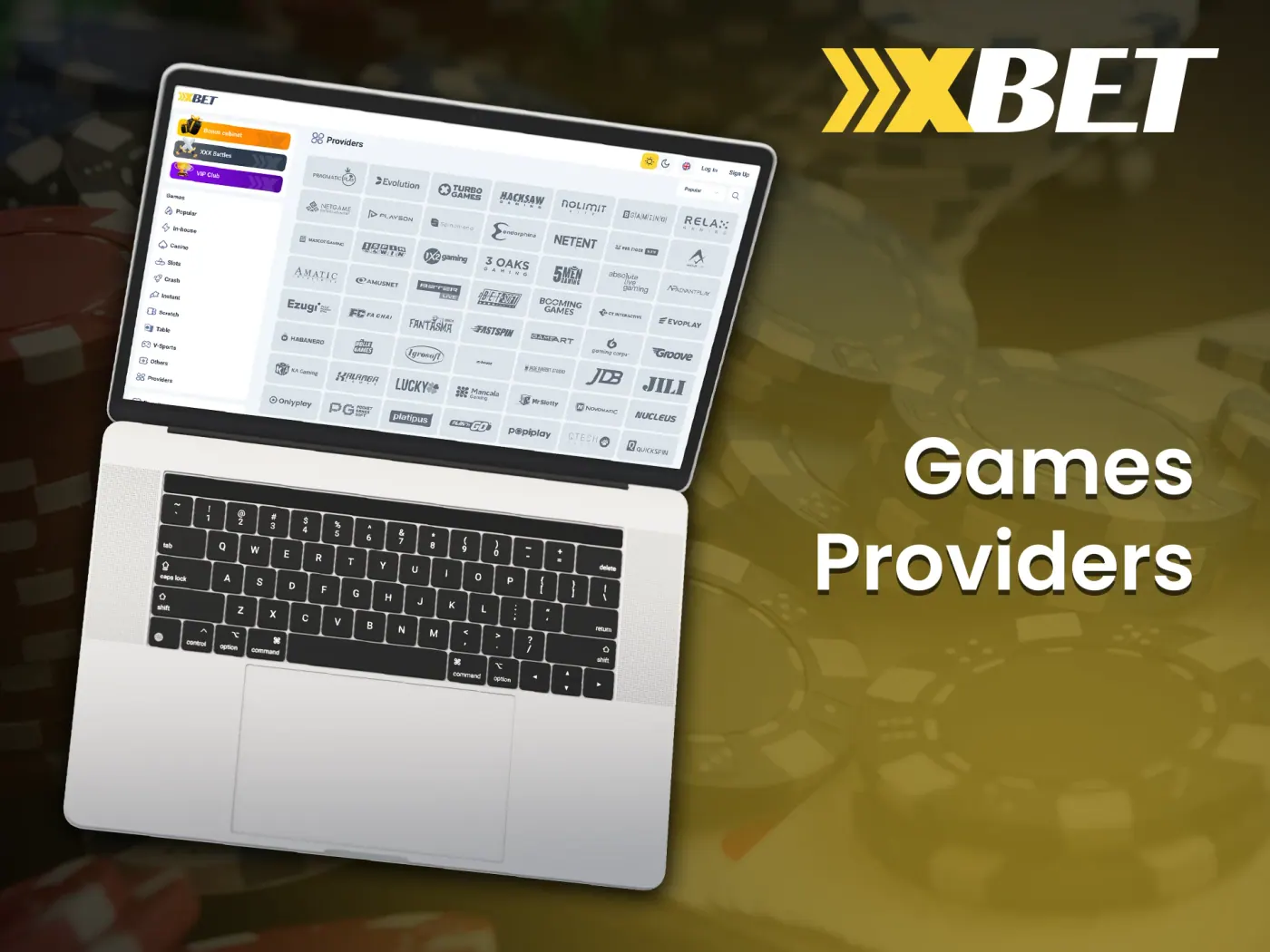 Xxxbet casino games providers.